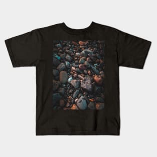 Pebble at the Beach, New-Brunswick, Canada V4 Kids T-Shirt
